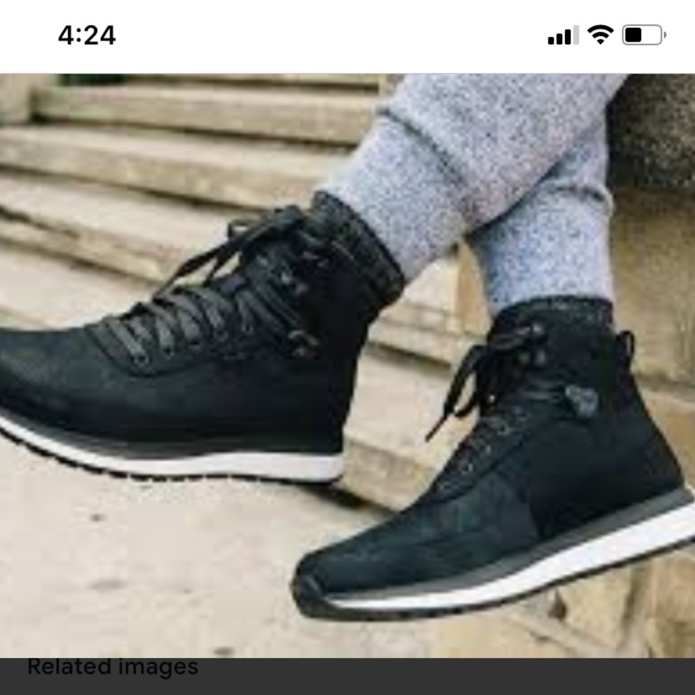 Roots Rideau Mid winter Sneakers Black Leather